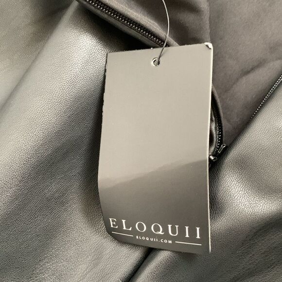 NWT Eloquii High Waisted Black Faux Leather Pencil Skirt Plus Sz 22 - Picture 9 of 11